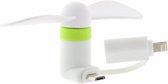 Smartphone ventilator Wit - Micro-USB & Lightning - wit