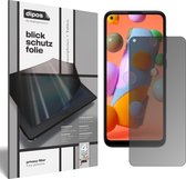 dipos I Privacy-Beschermfolie mat compatibel met Samsung Galaxy A12 Privacy-Folie screen-protector Privacy-Filter (expres kleiner dan het glas omdat het gebogen is)