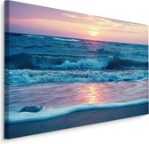 Schilderij - Zee in pastel kleuren, premium print