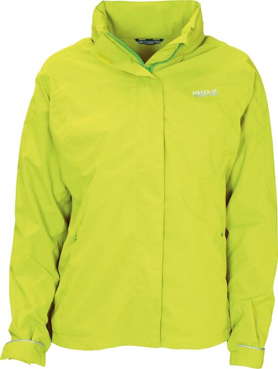 Pro-X Elements - PXE-PRO lichtgewicht regenjas voor dames - Melinda - Neon geel - maat 36