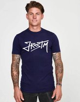 JORCUSTOM Tag Slim Fit T-Shirt - Navy - Volwassenen - Maat M
