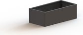 MySteel Gepoedercoat staal plantenbak Texas 600x1200 Inclusief Bodemplaat - Kleur: RAL9010 (wit) - Hoogte: 800mm