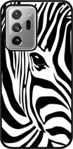 ADEL Siliconen Back Cover Softcase Hoesje Geschikt voor Samsung Galaxy Note 20 Ultra - Zebra Wit