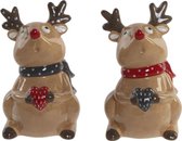 Decoratieve figuren DKD Home Decor Rendier (2 pcs) (8.3 x 8 x 13 cm)