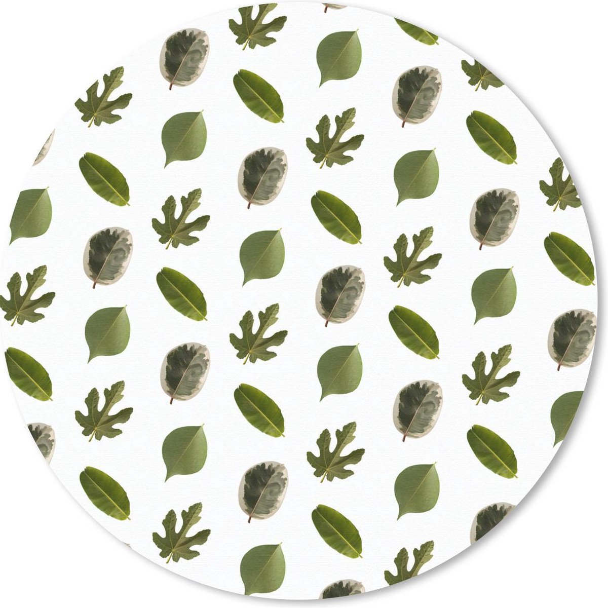 Muismat rond 20x20 cm - Mousepad Natuur - Bladeren - Patronen - Ronde muismatten