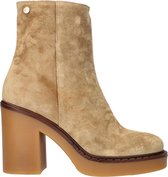 Notre-V 32233 Enkellaarsjes - Enkelboots met rits - Dames - Camel - Maat 40