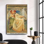 Alphonse Mucha Vintage Illustratie Print Poster Wall Art Kunst Canvas Printing Op Papier Living Decoratie 40x60cm Multi-color