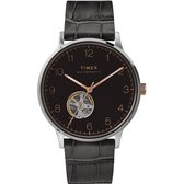 Timex Waterbury TW2U11600 Horloge - Leer - Grijs - Ø 40 mm