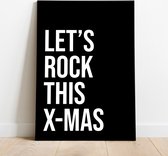 Label2X Poster - Lets Rock This Xmas - 40 X 30 Cm - Multicolor