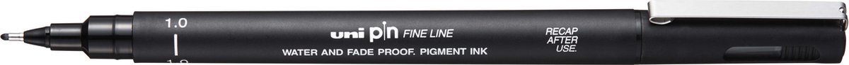 Fineliner - 1.0 - 1,0mm - Zwart - Uni Pin
