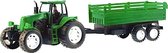 tractor met aanhanger kar groen 42 cm