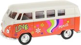 Welly hippie volkswagenbus oranje 10,5 cm