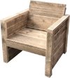 Sanderswoodworks Vlieland Chaise de jardin en bois d'échafaudage - 65L cm