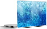 Laptop sticker - 17.3 inch - Waterverf - Blauw - Patroon - 40x30cm - Laptopstickers - Laptop skin - Cover