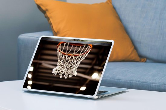 Sticker pour ordinateur portable - 12,3 pouces - Un filet de basket d'un panier