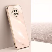 Voor Xiaomi Mi 10T Lite 5G XINLI Straight 6D Plating Gold Edge TPU Shockproof Case (roze)