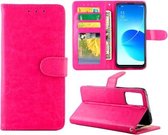 Voor OPPO Reno6 5G Crazy Horse Textuur Lederen Horizontale Flip Beschermhoes met Houder & Kaartsleuven & Portemonnee & Fotolijst (Rose Red)