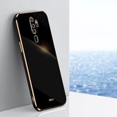 Voor OPPO A9 2020 / A11x XINLI rechte 6D plating gouden rand TPU schokbestendige behuizing (zwart)