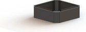 MySteel Gepoedercoat staal plantenbak Boston 1000  - Kleur: RAL9005 (zwart) - Hoogte: 400mm