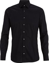 OLYMP Level 5 body fit overhemd - zwart - Strijkvriendelijk - Boordmaat: 42