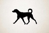 Silhouette hond - Mountain Cur - S - 40x60cm - Zwart - wanddecoratie