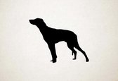 Silhouette hond - Chien Francais Tricolore - XS - 23x30cm - Zwart - wanddecoratie