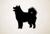 Silhouette hond - Alaskan Malamute - L - 75x80cm - Zwart - wanddecoratie