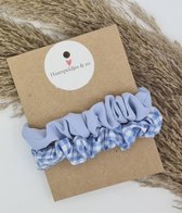 Scrunchies - set - velours - fluweel - rood - roze - scrunchie - elastiek