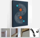 A trendy set of Abstract Black Hand Painted Illustrations for Postcard, Social Media Banner, Brochure Cover Design or Wall Decoration Background - Modern Art Canvas - Vertical - 19