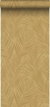 Origin behang palmbladeren okergeel - 347807 - 53 cm x 10,05 m