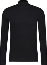 Purewhite -  Heren Slim Fit    T-shirt  - Zwart - Maat XS