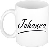 Johanna naam cadeau mok / beker sierlijke letters - Cadeau collega/ moederdag/ verjaardag of persoonlijke voornaam mok werknemers