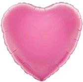 Folie ballon - Hart 45 cm - roze