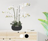 65cm kunstmatige orchidee met keramische pot - effen kleur - Overig - Zwart - Zwart - SILUMEN