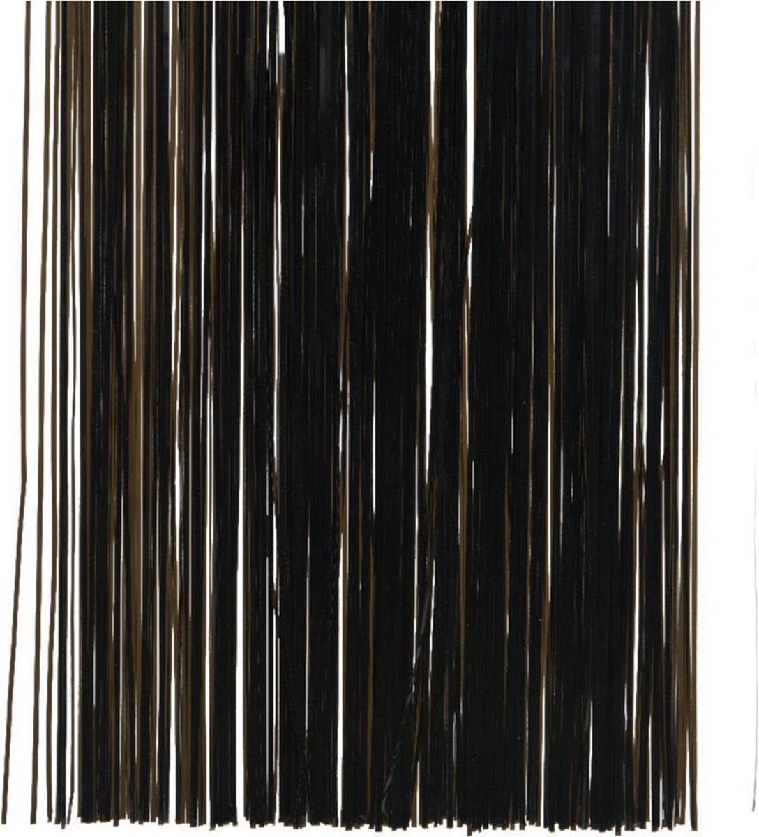 20x zakjes lametta engelenhaar zwart 50 x 40 cm - Tinsel/folie slierten - Kerstversiering