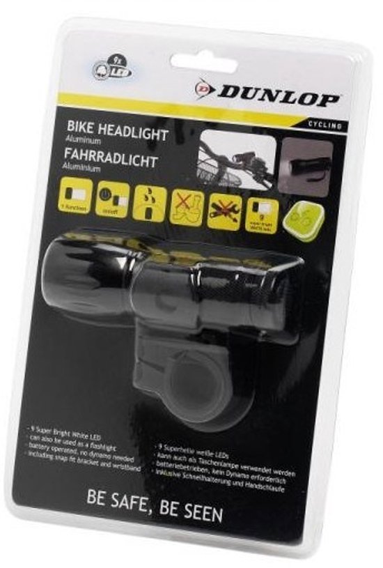 Dunlop - Fiets Voorlicht - Zaklamp - LED - Zwart — afbeelding 5