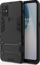 OnePlus Nord N10 5G Hoesje - Mobigear - Armor Stand Serie - Hard Kunststof Backcover - Zwart - Hoesje Geschikt Voor OnePlus Nord N10 5G