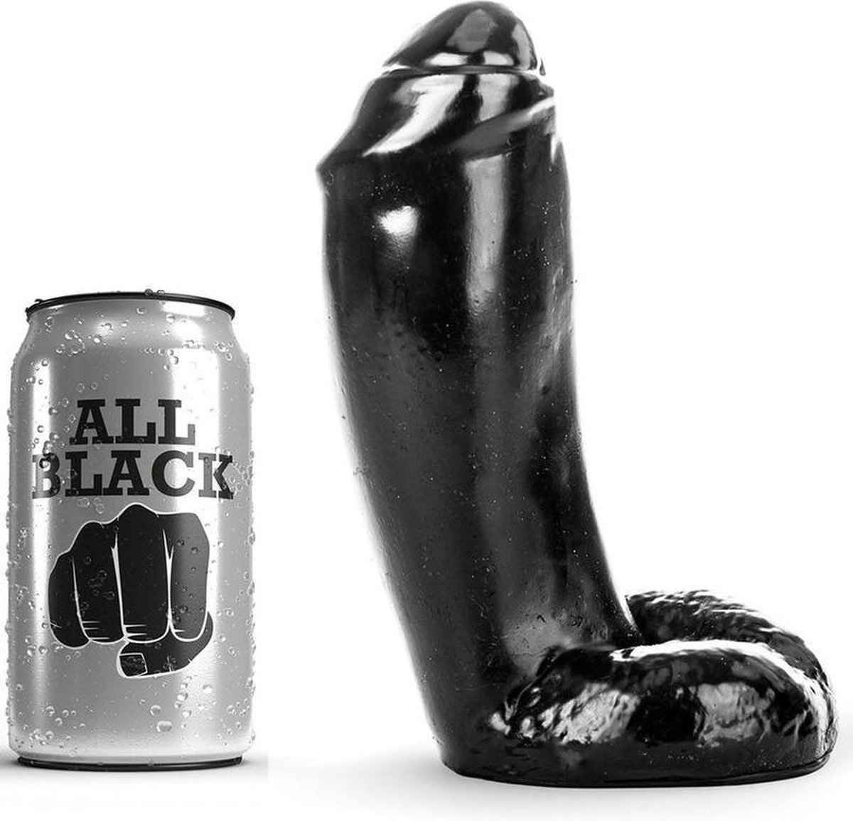 Goedkoopste All Black Anaal Dildo 18 cm - zwart