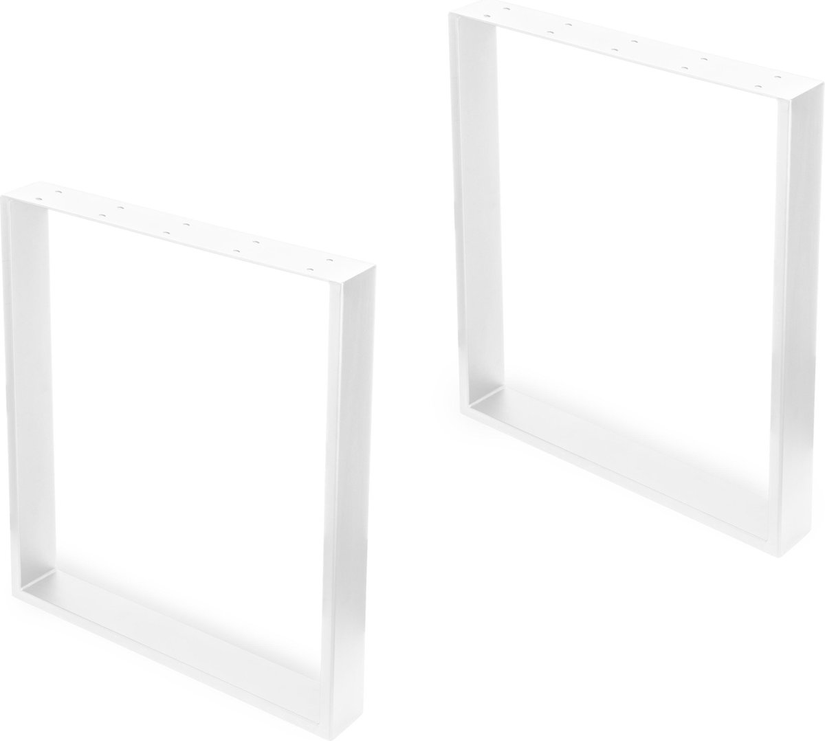 Emuca Set met twee rechthoekige tafelpoten Square, breedte 600 mm, witgelakt