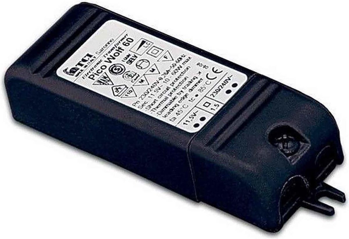 Levering merk op Bijdragen TCI Transformator Pico 10-60 Watt 12 volt zwart | bol.com