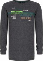 Indian Blue jongens shirt Indian Dark Grey Melange