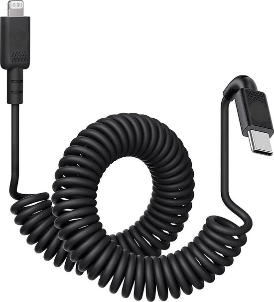câble usb c vers foudre 1.5M Zwart - Ntech - Câble Chargeur iPhone