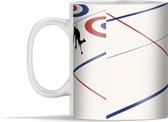 Mok - Curling - Illustratie - Silhouet - 350 ml - Beker