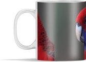 Mok - Een gedetailleerde portretfoto van een rosella - 350 ml - Beker