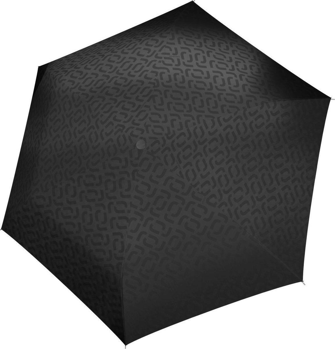 Reisenthel Umbrella Pocket Mini Opvouwbare Mini Paraplu - ø 97 cm - Signature Black Hotprint Zwart