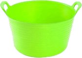 Set van 4x stuks flexibele emmer/wasmand groen 15 liter - Opbergmanden - Wasmanden /emmers