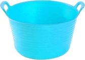 Set van 3x stuks flexibele emmer/wasmand blauw 15 liter - Opbergmanden - Wasmanden /emmers