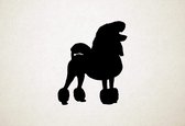 Poodle - Silhouette hond - S - 55x44cm - Zwart - wanddecoratie