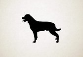 Rottador - Silhouette hond - L - 75x102cm - Zwart - wanddecoratie