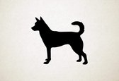 Noorse Lundehund - Silhouette hond - S - 45x53cm - Zwart - wanddecoratie